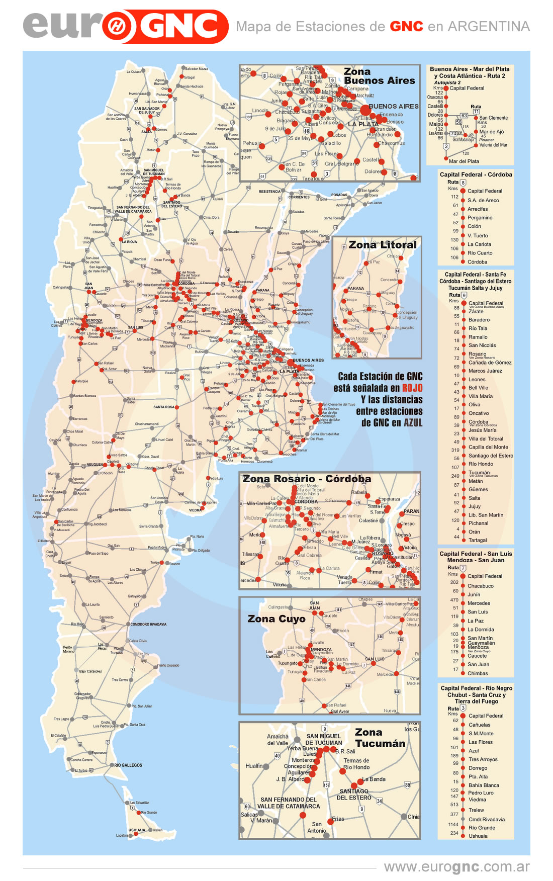  Mapa de Estaciones de GNC Argentina